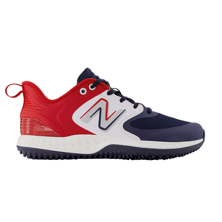 New Balance Wmns Fresh Foam Velo v3 TF Wide 'Red Navy Blue' — Red/White/Navy Blue