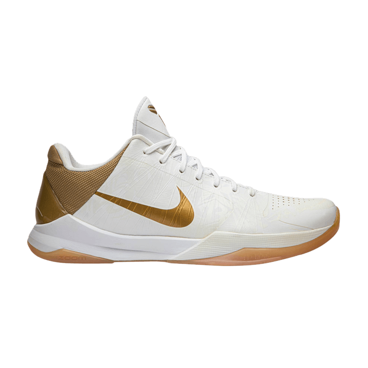 Nike Zoom Kobe 5 'Big Stage Home' Sample — White/Metallic Gold/Metallic Summit White