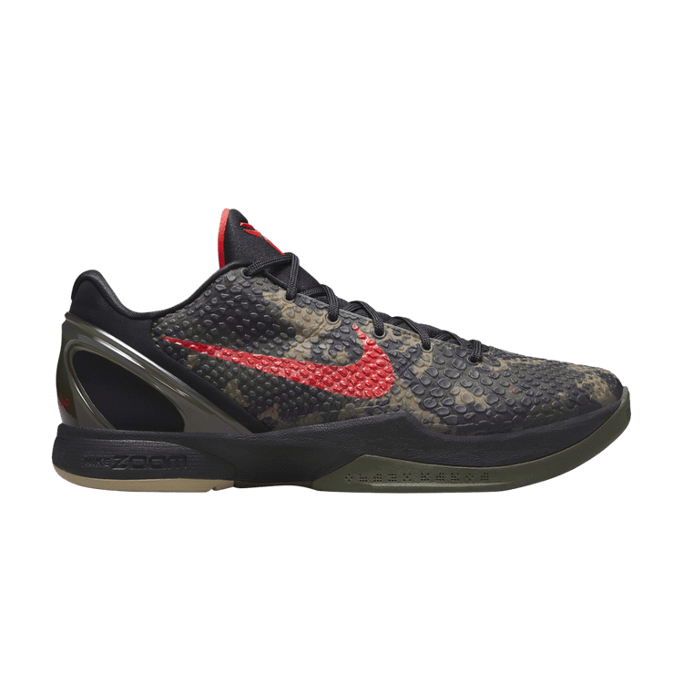 Nike Zoom Kobe 6 Protro 'Italian Camo' Sample — Black/Crimson Bog/Khaki