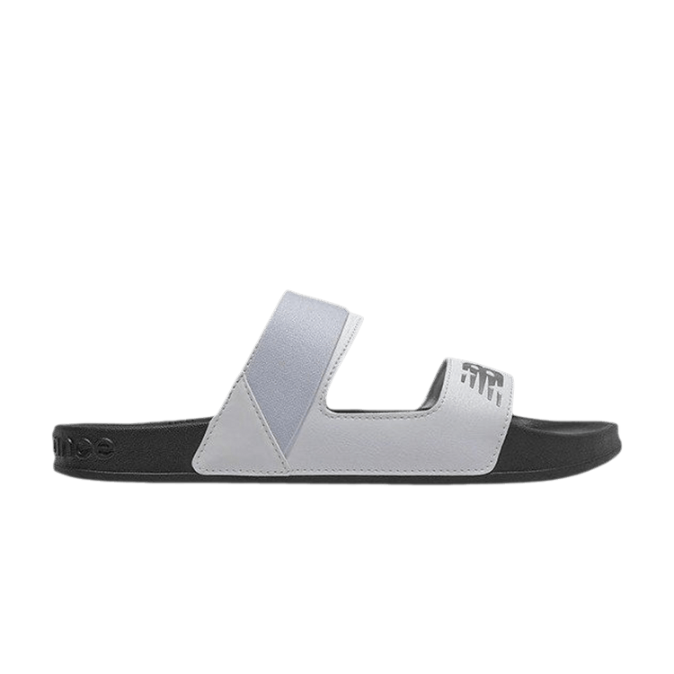 New Balance 202 Slides 'White Silver' — White/Silver/Black