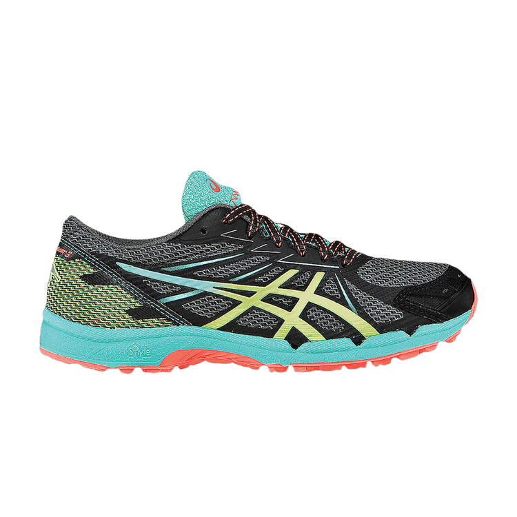 Asics Wmns Gel Fujiracer 3 'Dark Charcoal Coral' — Dark Charcoal/Sharp Green/Coral