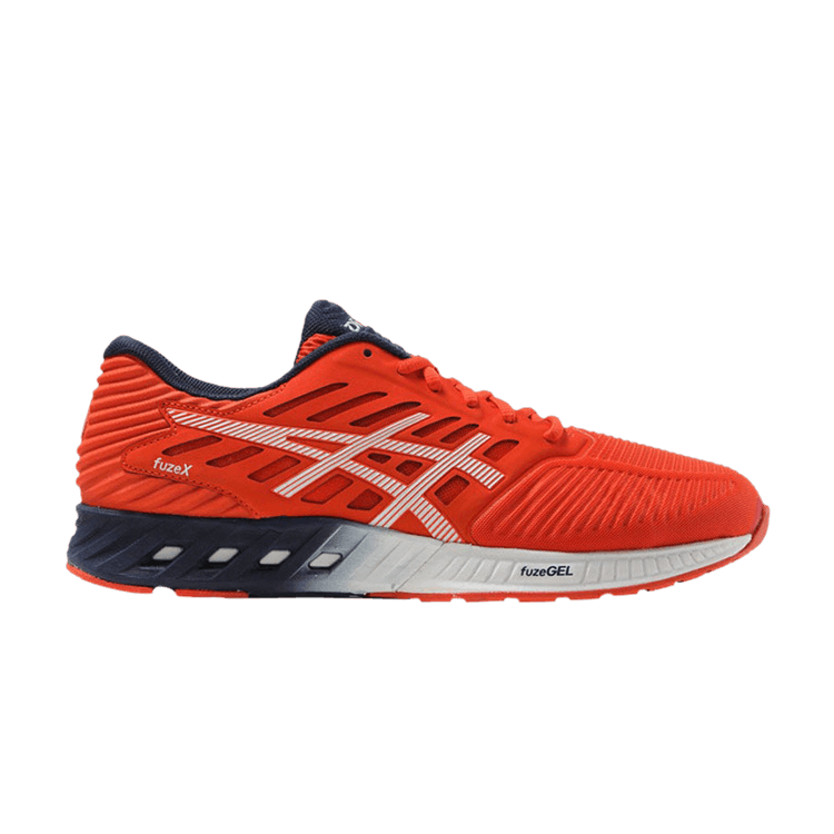 Asics FuzeX 'Tomato Blue' — Tomato/White/Blue
