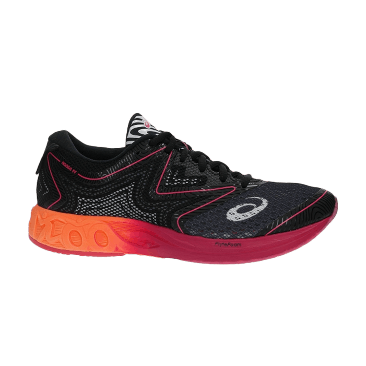 Asics Wmns Noosa FF 'Pink Peacock' — Black/Hot Orange/Pink Peacock