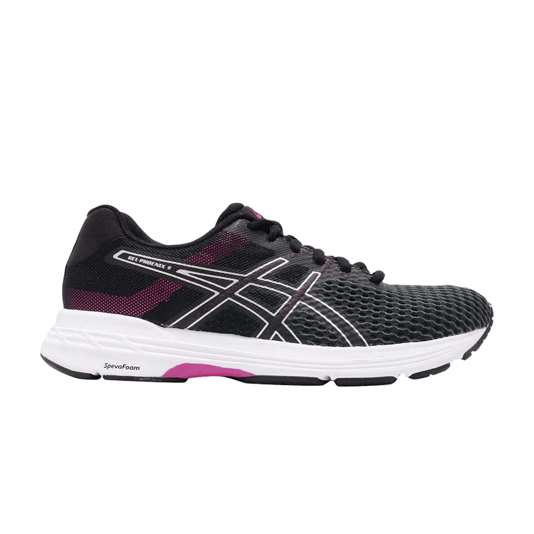 Asics Wmns Gel Phoenix 9 'Black' — Black/Silver/Fuchsia Red
