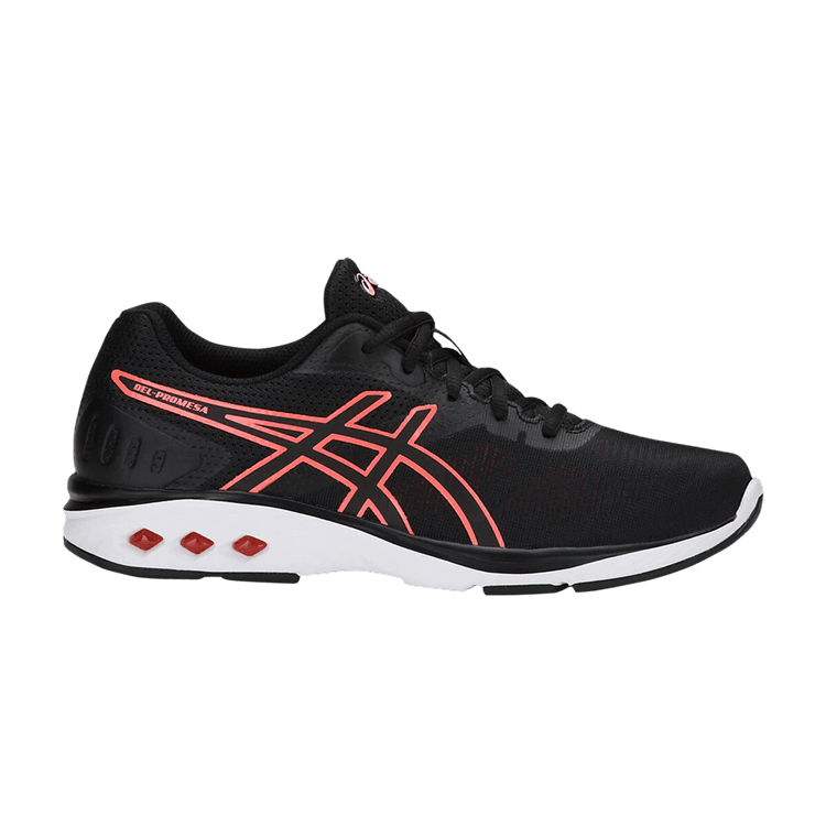Asics Wmns Gel Promesa 'Black Flash Coral' — Black/Black/Flash Coral