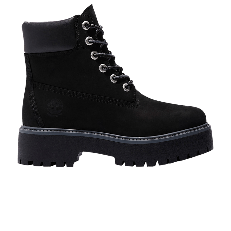 Timberland Wmns Stone Street 6 Inch Premium Waterproof Platform Boot 'Black' — Black