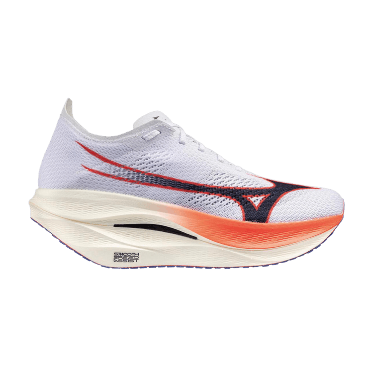Mizuno Wave Rebellion Pro 3 'White Baritone Blue Fiery Coral' — White/Baritone Blue/Fiery Coral