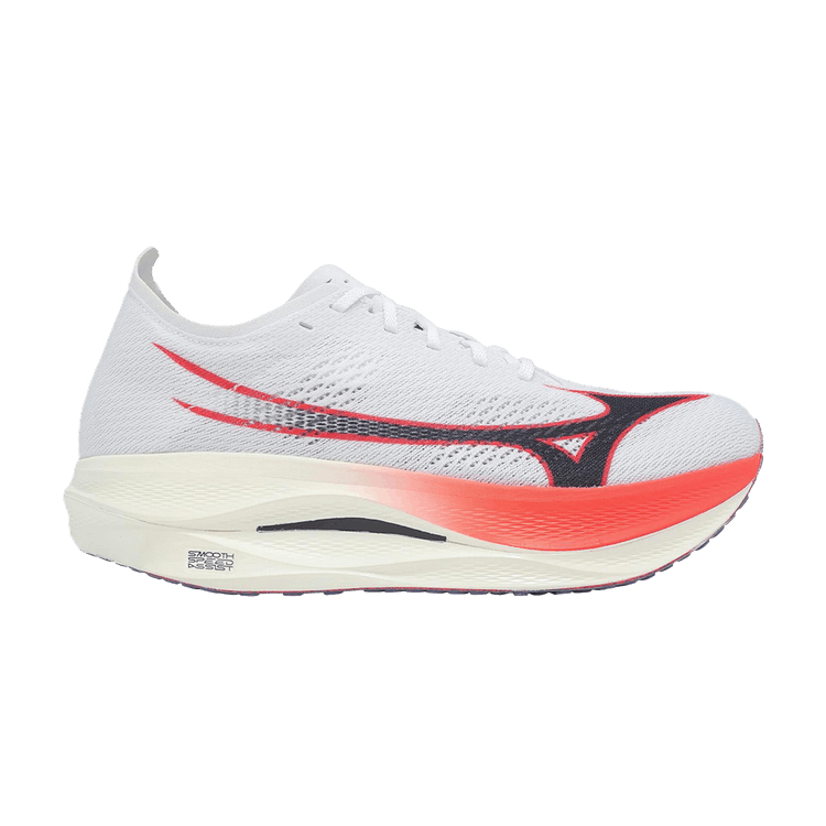 Mizuno Wave Rebellion Pro Low 'White Baritone Blue Fiery Coral' — White/Baritone Blue/Fiery Coral