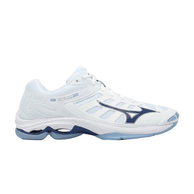 Mizuno Wave Voltage 2 'White Bellwether Blue' — White/Bellwether Blue/Bel Air Blue