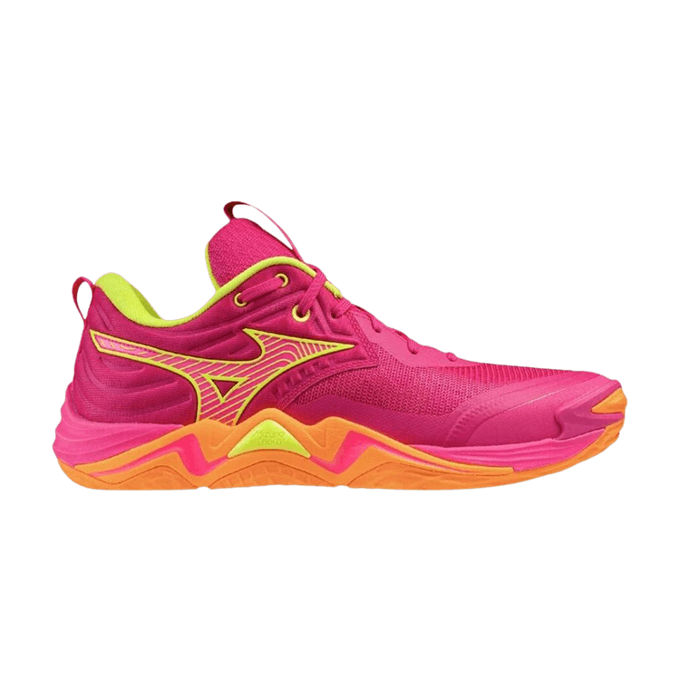 Mizuno Wave Momentum Elite 'Pink Tetra Fortune Yellow Light Orange' — Pink Tetra/Fortune Yellow/Light Orange