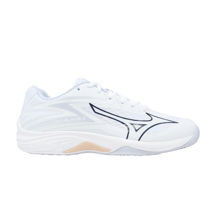 Mizuno Wmns Thunder Blade Z 'White Navy Peony' — White/Navy Peony/Peach Parfait