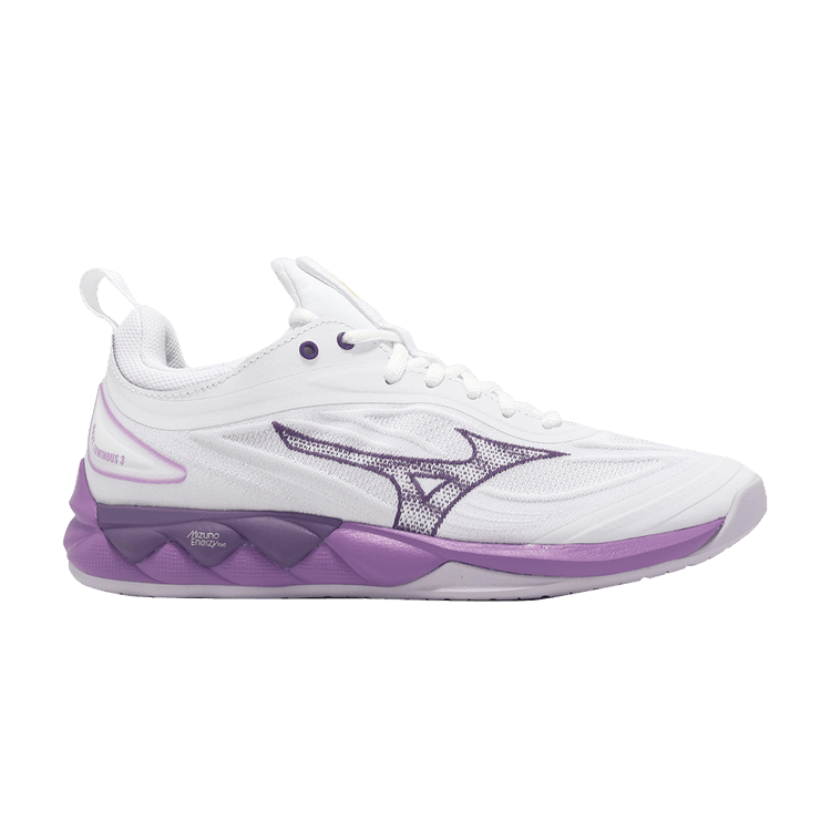 Mizuno Wmns Wave Luminous 3 'White Patrician Purple' — White/Patrician Purple/Quince 35