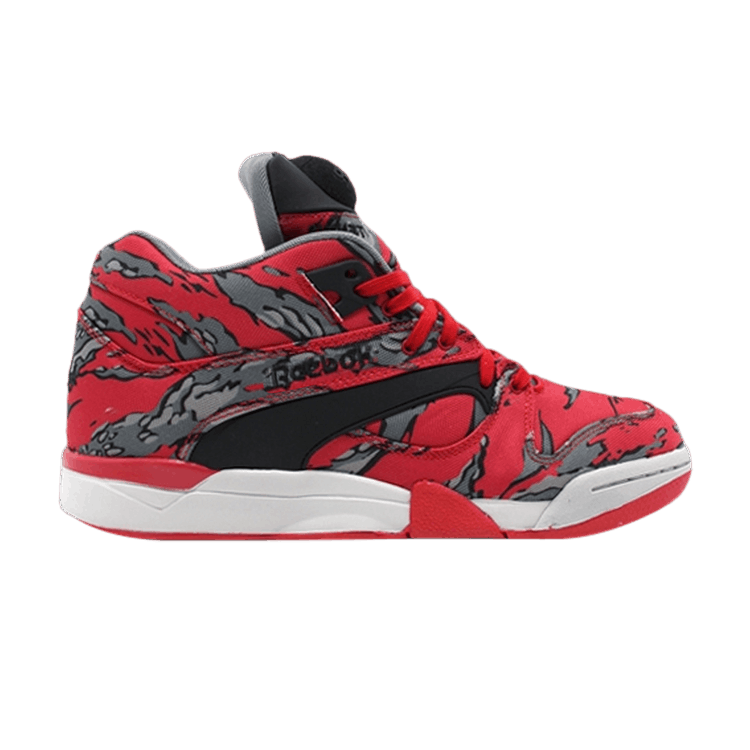 Stash x Reebok Court Victory Pump '25th Anniversary Camo - Red' — Red/Foggy Grey/Steel