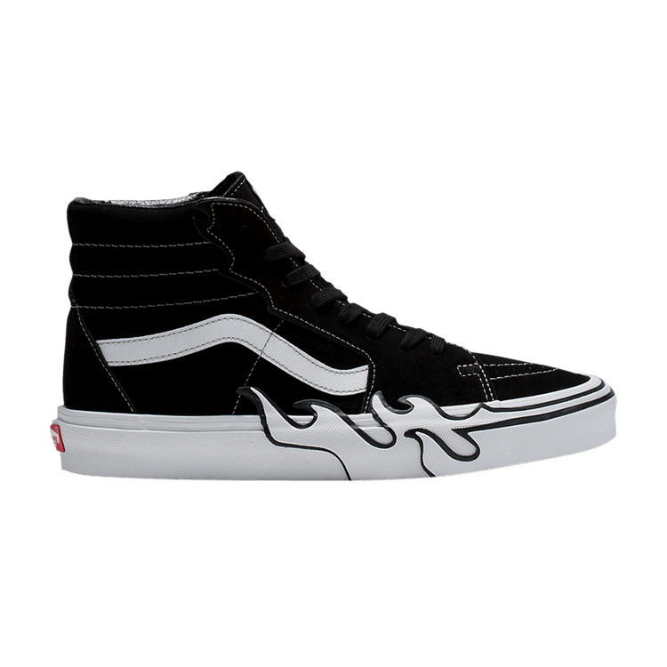 Vans Sk8-Hi 'Flame - Black' — Black/White
