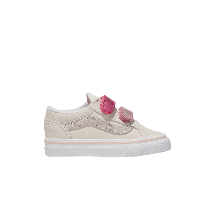 Vans Old Skool V Toddler 'Marshmallow Metallic Pink' — Marshmallow/Metallic Pink
