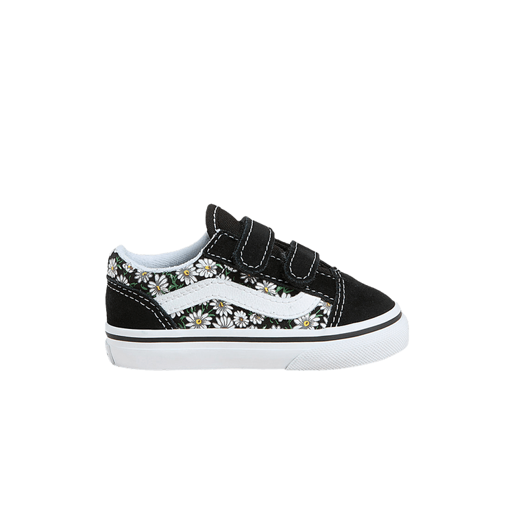 Vans Old Skool V Toddler 'Daisies' — Black/White