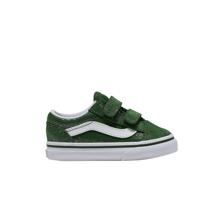 Vans Old Skool V Toddler 'Tinsel Suede Green' — Tinsel Suede Green/True White