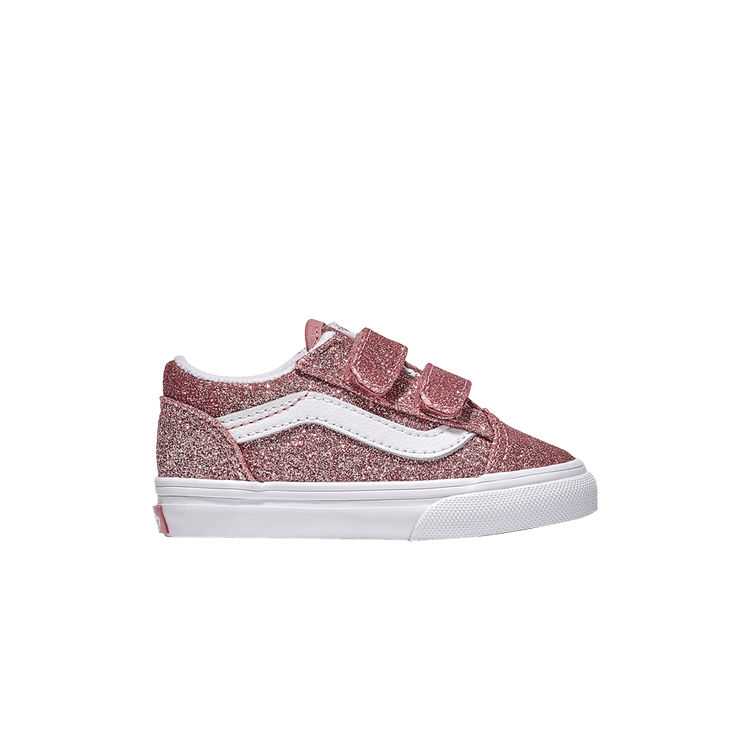 Vans Old Skool V Toddler 'Rose Gold Glitter' — Rose Gold