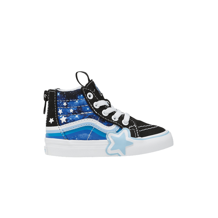Vans Sk8-Hi Zip Toddler 'Glow Galaxy Black' — Glow Galaxy Black/Blue