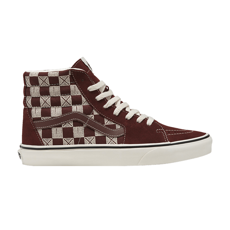 Vans Sk8-Hi 'Stitch Checkerboard' — Bitter Chocolate