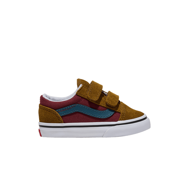 Vans Old Skool V Toddler 'Brown Red' — Brown/Red