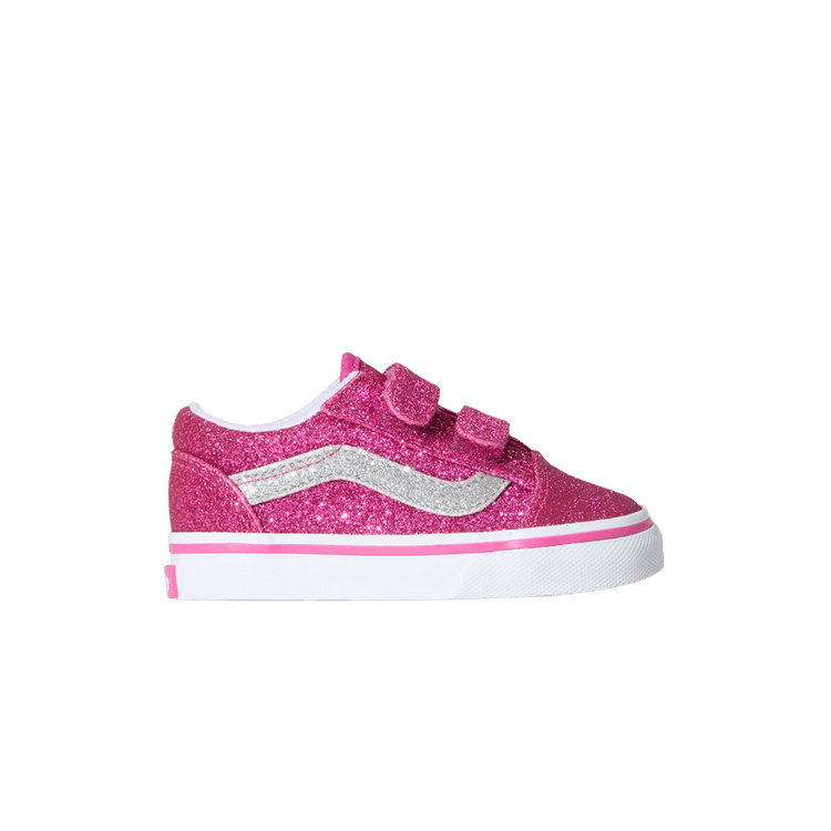 Vans Old Skool V Toddler 'Glitter Raspberry Rose Pink' — Glitter Raspberry Rose Pink