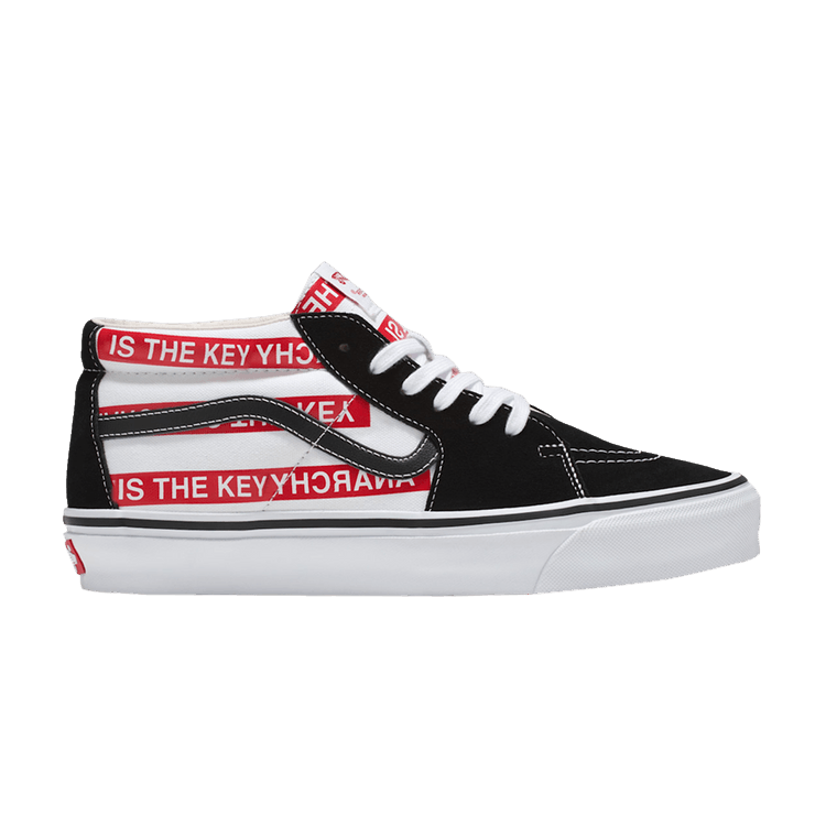 Undercover x Vans Premium Sk8-Mid 83 'Anarchy is the Key' — Black/Russet Maroon