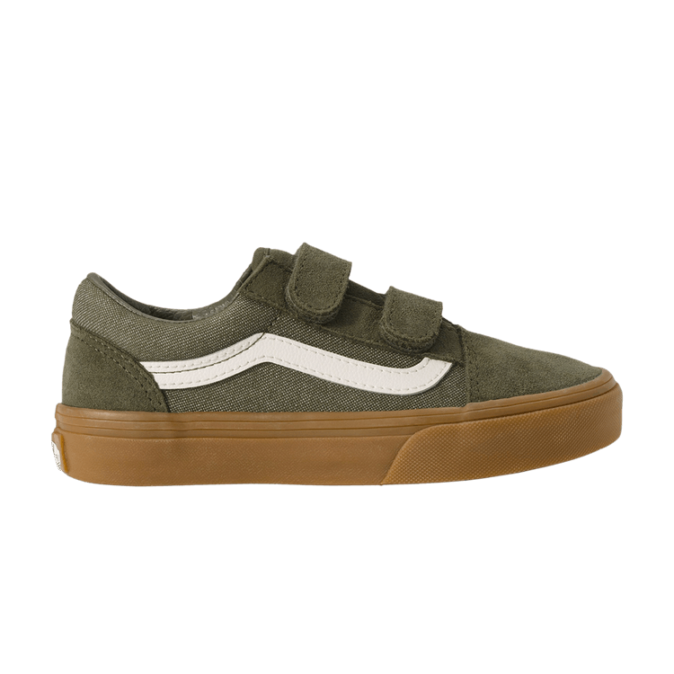 Vans Old Skool V Kids 'Green Gum' — Green