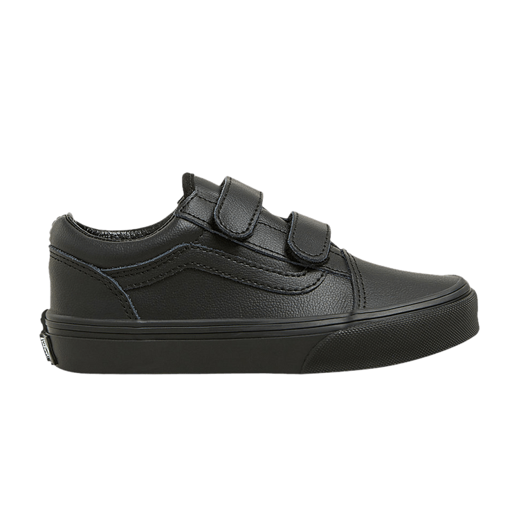 Vans Old Skool V Classic Tumble Kids 'Black Mono' — Black Mono