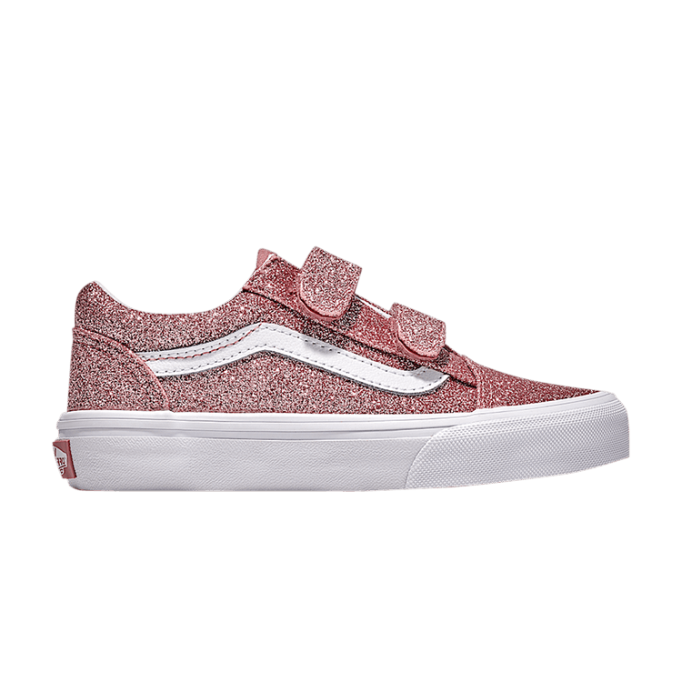 Vans Old Skool V Kids 'Rose Gold Pink Glitter' — Rose Gold Pink