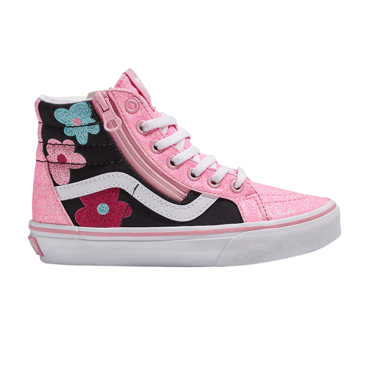 Vans Sk8-Hi Reissue Side Zip Kids 'Glitter - Flower Power' — Flower Power Multi/True White