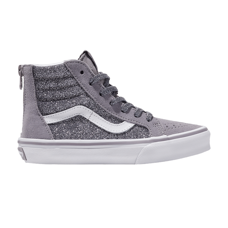 Vans Sk8-Hi Zip Kids 'Glitter - Gunmetal Grey' — Gunmetal Grey