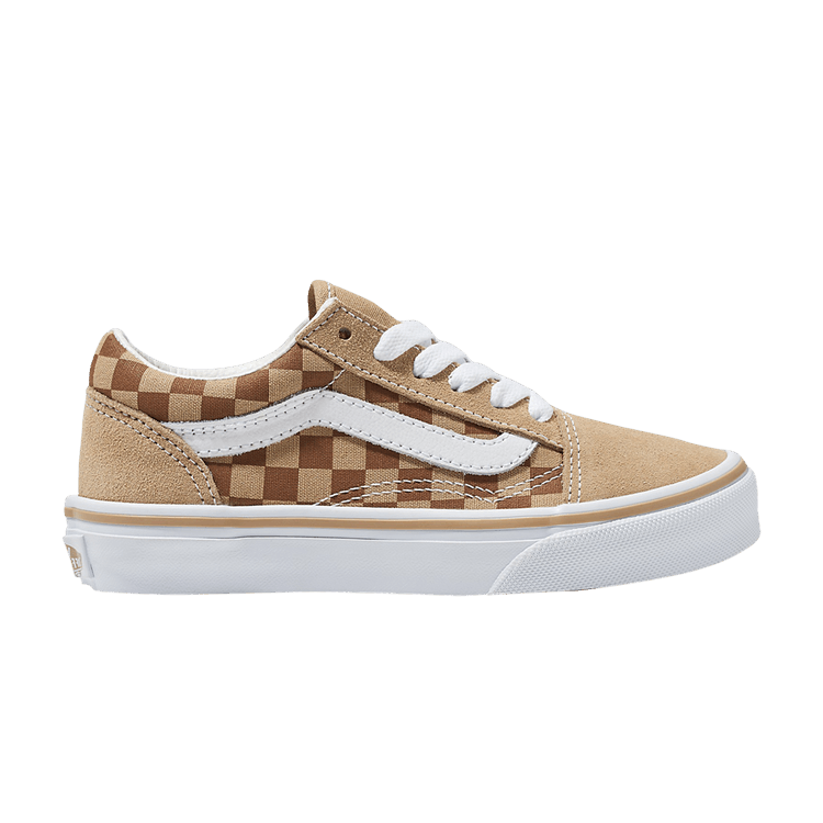 Vans Old Skool Kids 'Checkerboard - Neutral Brown' — Neutral Brown/True White