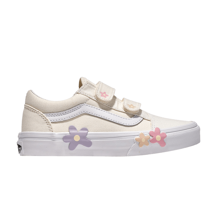 Vans Old Skool V Kids 'Cream Flower' — Flower White