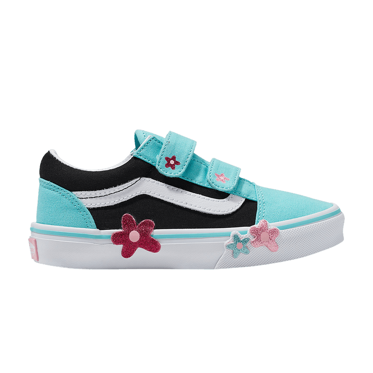 Vans Old Skool V Kids 'Glitter - Flower Power' — Flower Power Multi/True White