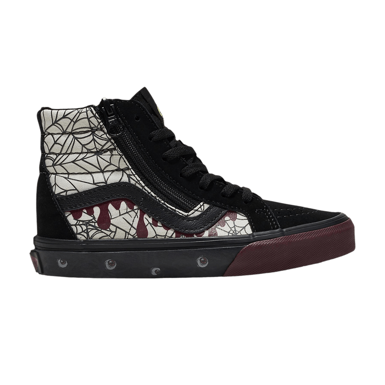 Vans Sk8-Hi Reissue Side Zip Kids 'In The Shadows' — Black/Multicolor
