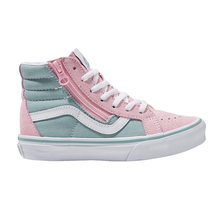 Vans Sk8-Hi Reissue Side Zip Kids '2 Tone - Mint Pink' — Grey/Pink