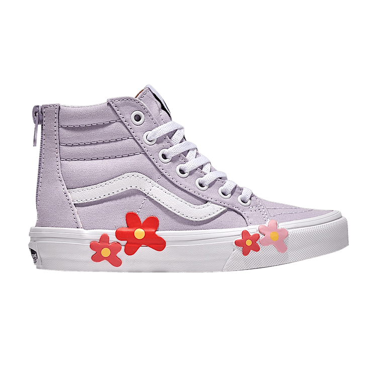 Vans Sk8-Hi Zip Kids 'Flower Sidewall' — Evening Haze Purple