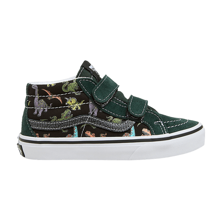 Vans Sk8-Mid Reissue V Kids 'Glow - Dino' — Dino Multi/True White