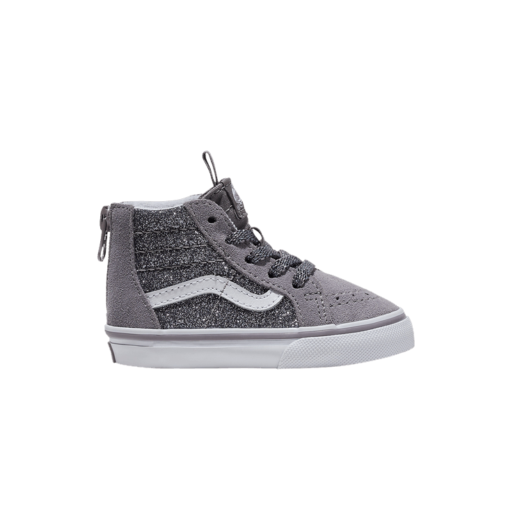 Vans Sk8-Hi Zip Toddler 'Glitter - Gunmetal Grey' — Gunmetal Grey