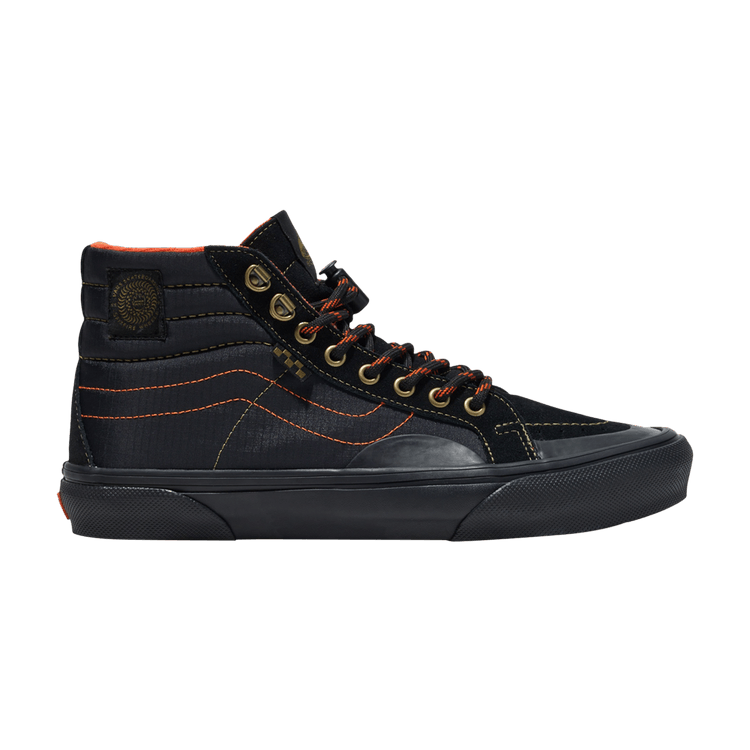 Spitfire Wheels x Vans Skate Sk8-Hi Reissue 'Black Flame' — Black/Flame