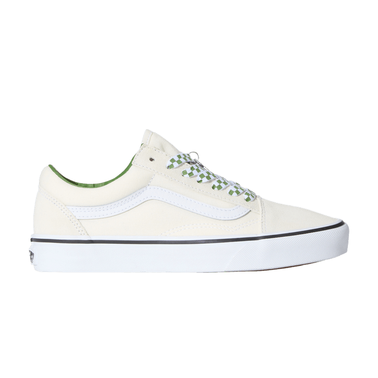 Vans Old Skool 'Checkerboard Lace - Marshmallow Green' — Marshmallow/Green