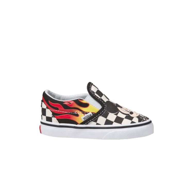 Disney x Vans Slip-On Toddler 'Mickey &amp; Minnie' — Mickey &amp; Minnie/Checker Flame