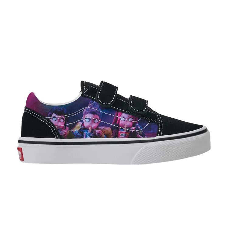 K-Pop Demon Hunters x Vans Old Skool Little Kid 'Black Purple' — Black/Multi-Color