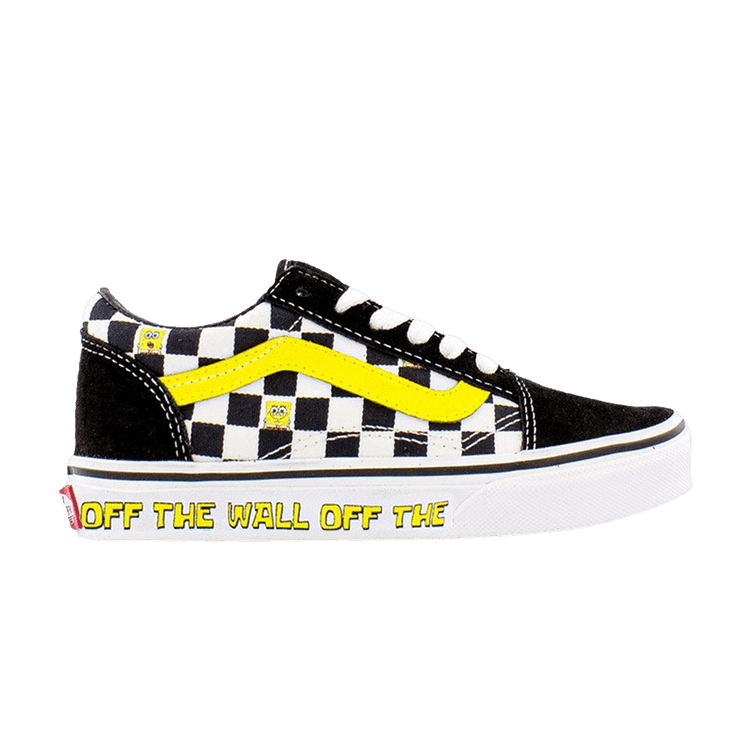 SpongeBob SquarePants x Vans Old Skool Kids 'Off The Wall' — Black/White/Yellow