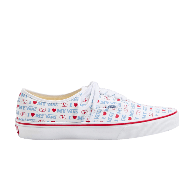 Valentino Garavani x Vans Authentic 'Love' — White/Blue/Red
