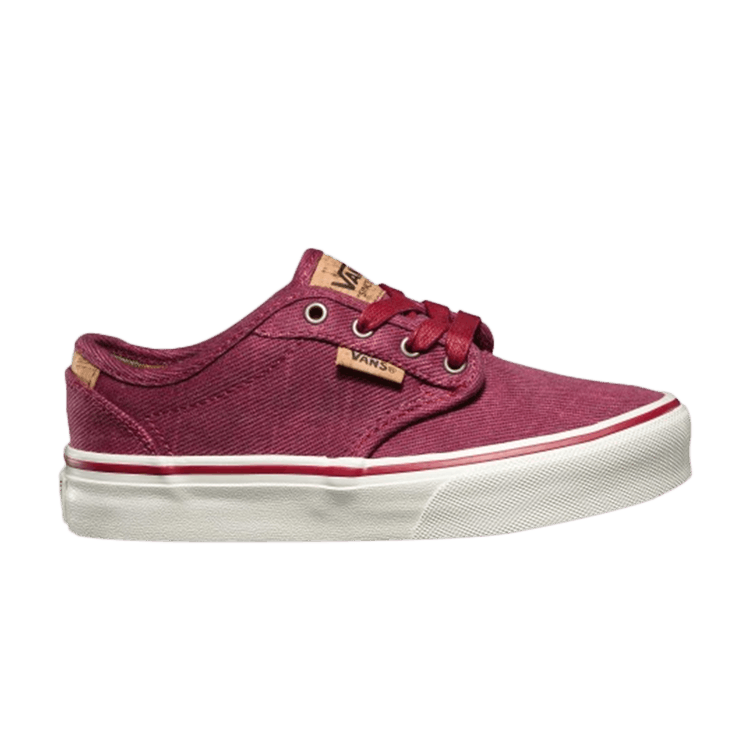 Vans Atwood Deluxe Kids 'Washed Twill' — Red/Marshmallow