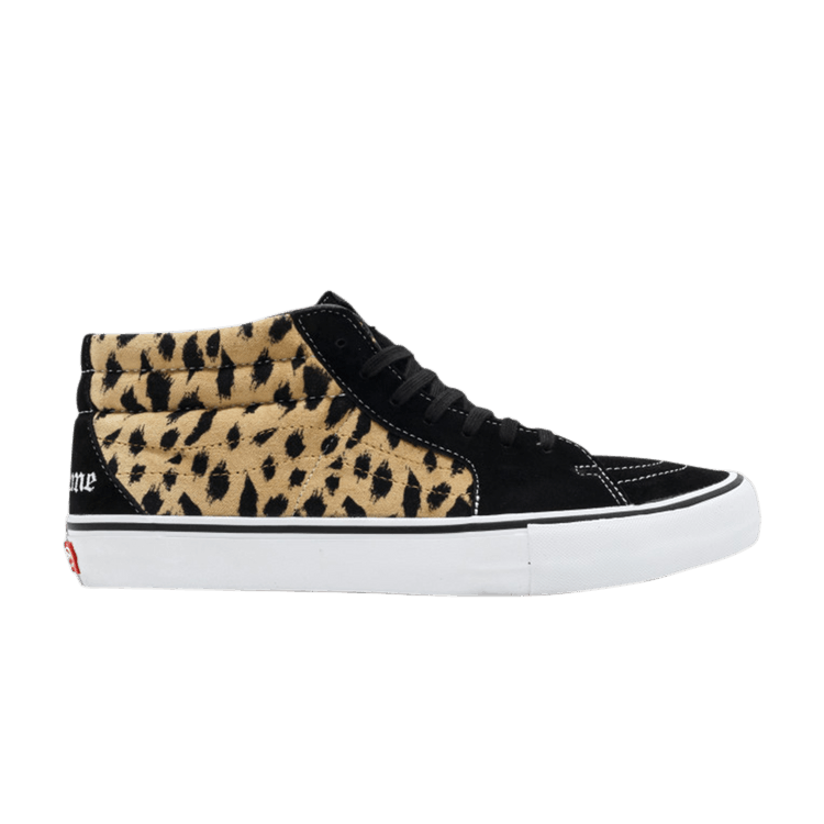 Supreme x Vans Sk8-Mid Pro 'Cheetah Velvet' — Black