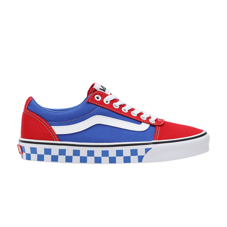 Vans Ward 'Primary Check — Dazzling Red/Dazzling Blue