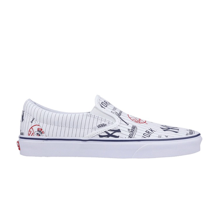 MLB x Vans Classic Slip-On 'New York Yankees' — White/Navy/Red